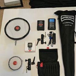 Rotolight Aeos and Neo2 With Softbox And Flash Trigger