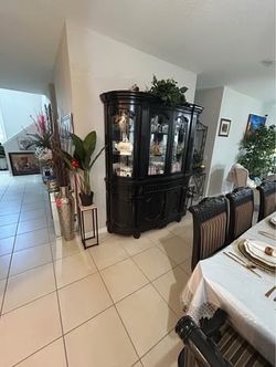 Beautiful Ashley Furniture Brittania Rose collection China cabinet