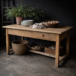 18th Century French Antique Pine Farm Table
