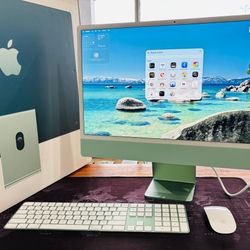 Apple iMac 24” Green M1 2021 16GB RAM 512GB With Matching Apple Keyboard and Mouse Like New