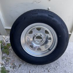 New 205-75-14inch  trailer tire With 5-lug galvanizedrims.$140/each