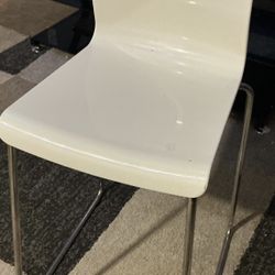Basic Minimalist, Shiny White Barstool