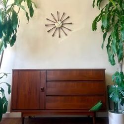 Solid walnut credenza