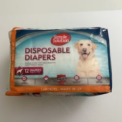 Simple Solution Disposable Diapers, Large/XL, For Dogs and Puppies.