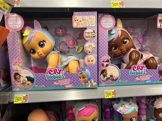 Cry Babies Crawling Jenna Interactive Baby Doll with 35+ Realistic Baby Sounds - Kids Ages 18 months and up 