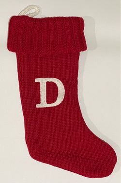Target Wondershop Red Knit Monogram Letter D Christmas Stocking