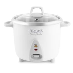 Aroma Housewares Select Stainless Rice Cooker & Warmer with Uncoated Inner Pot, 14-Cup(cooked) / 3Qt, ARC-757SG