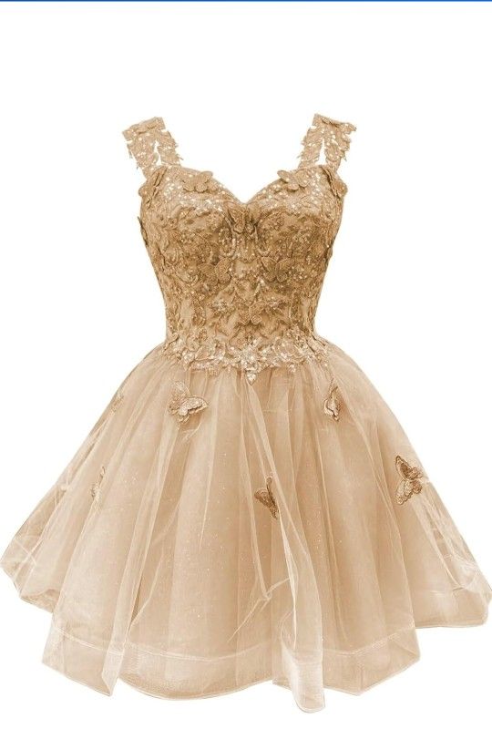 Gold Dress Butterflies