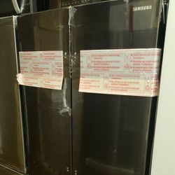 Samsung Refrigerator Sterling Silver And Black Sterling 36"w 