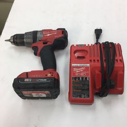 Milwaukee Fuel M18 1/2” Cordless Brushless Hammer Dril With Battery And Charger