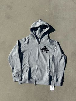 Chrome Hearts Gray Zip-Ups
