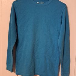 Boys Thermal Shirt Size 18/20 Blue Evolution