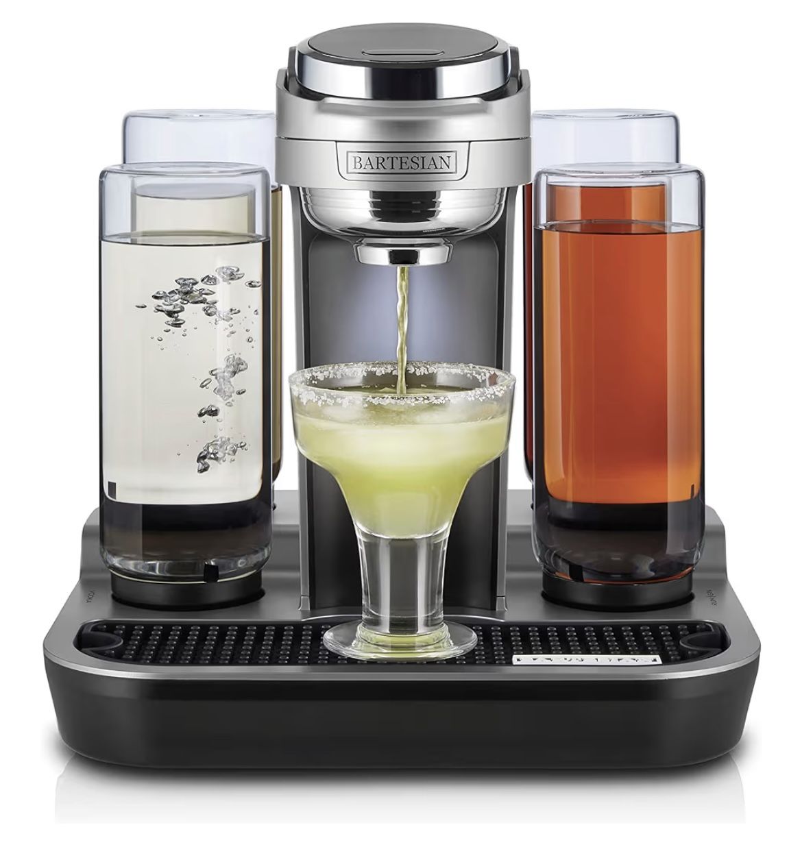 Bartesian Professional Cocktail Machine with 5 Premium Glass Bottles