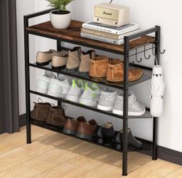 Shoe Rack with Top Shelf