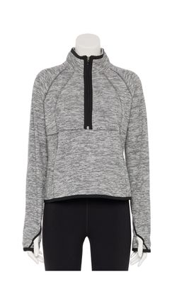 Tek Gear Women's Micro Fleece Popover Sweatshirt in Gray, Size L