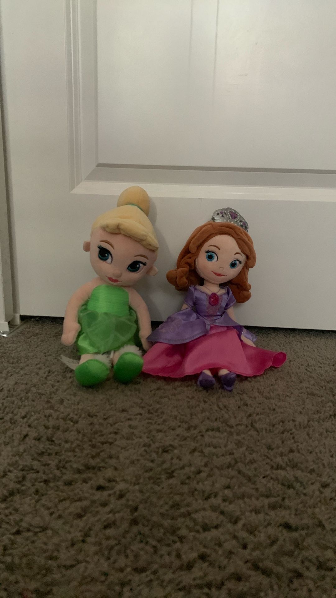 sofia & tinkerbelle plushies
