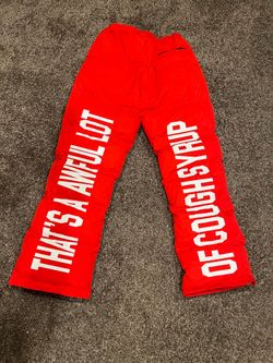 ALOCS Puffer Pants (Red) Size Large