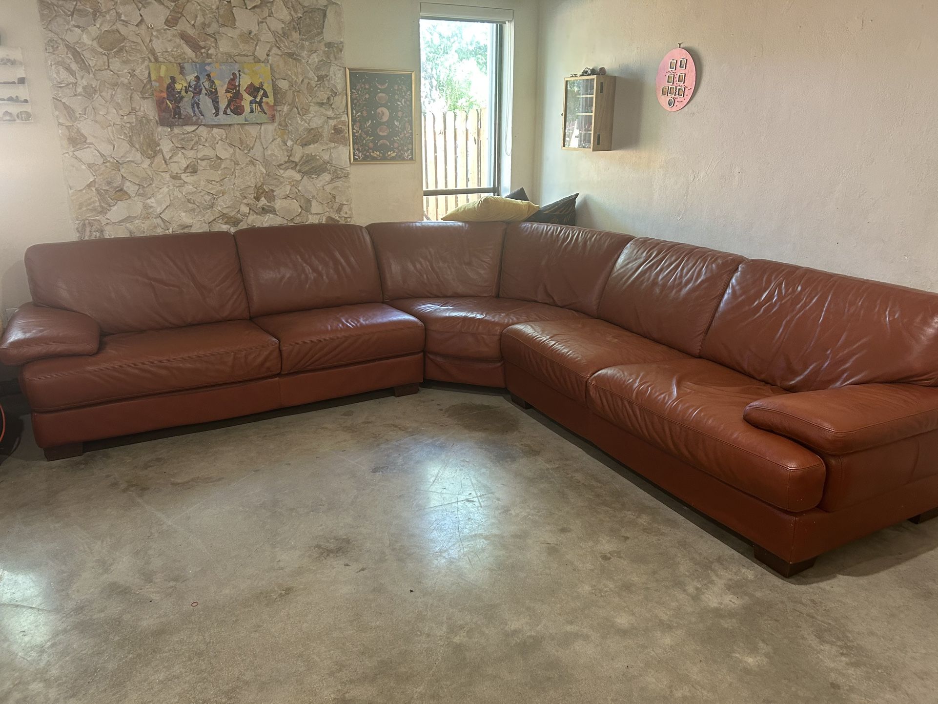Italian Leather Sectional