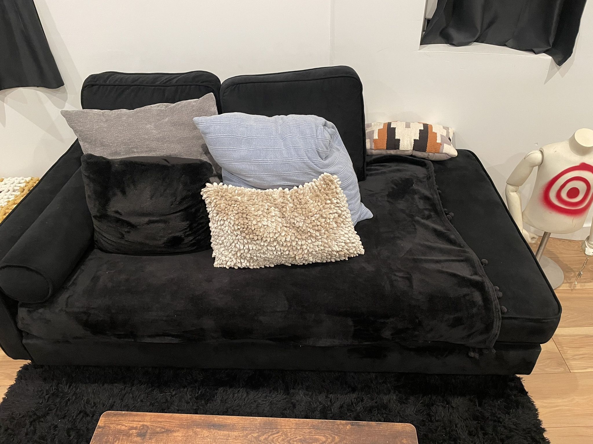 Black Loveseat 