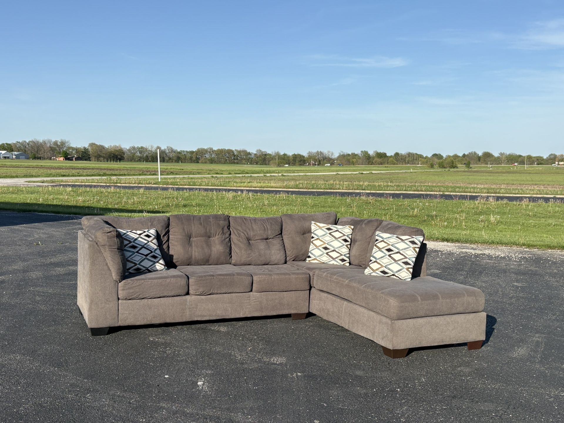 Ashley Brand Grey 2 Piece Sectional