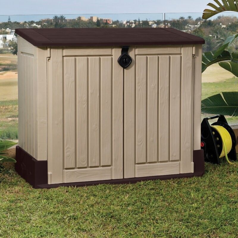 MIDI 4 ft. W x 2.4 ft. D Plastic Horizontal Garbage Shed