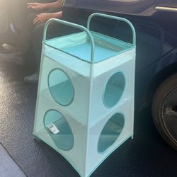 IKEA TIGERFINK Kids Toy Organizer – Teal Mesh Storage Cubby