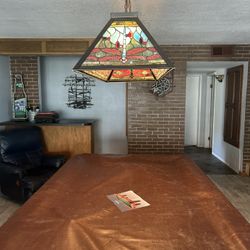 Pooltable Light stand glass pendant