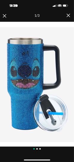 DISNEY Stitch Stainless Steel Rhinestone Tumbler (Price Is Firm)