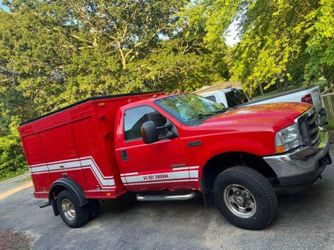 Ford F-350 Red Utility Box Truck
