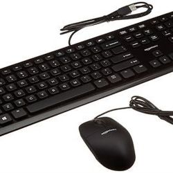 AmazonBasics Wired Keyboaptyrd and Wired Mouse brand new.