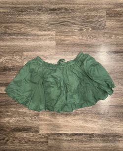 American Eagle Green Solid Mini Skirt Pull On Elastic Waist Women's Regular L/G