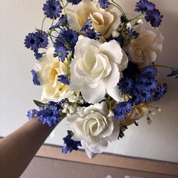 Handmade artificial flower bridal bouquet