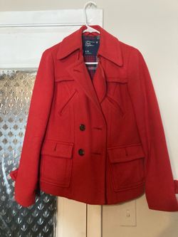 American Eagle Outfitters Red Wool Peacoat Size M