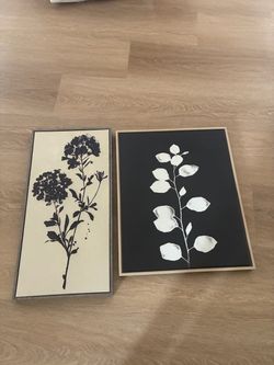 flower paintings, Both for $15-20, one for $7