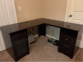 L Shaped Desk, Brown