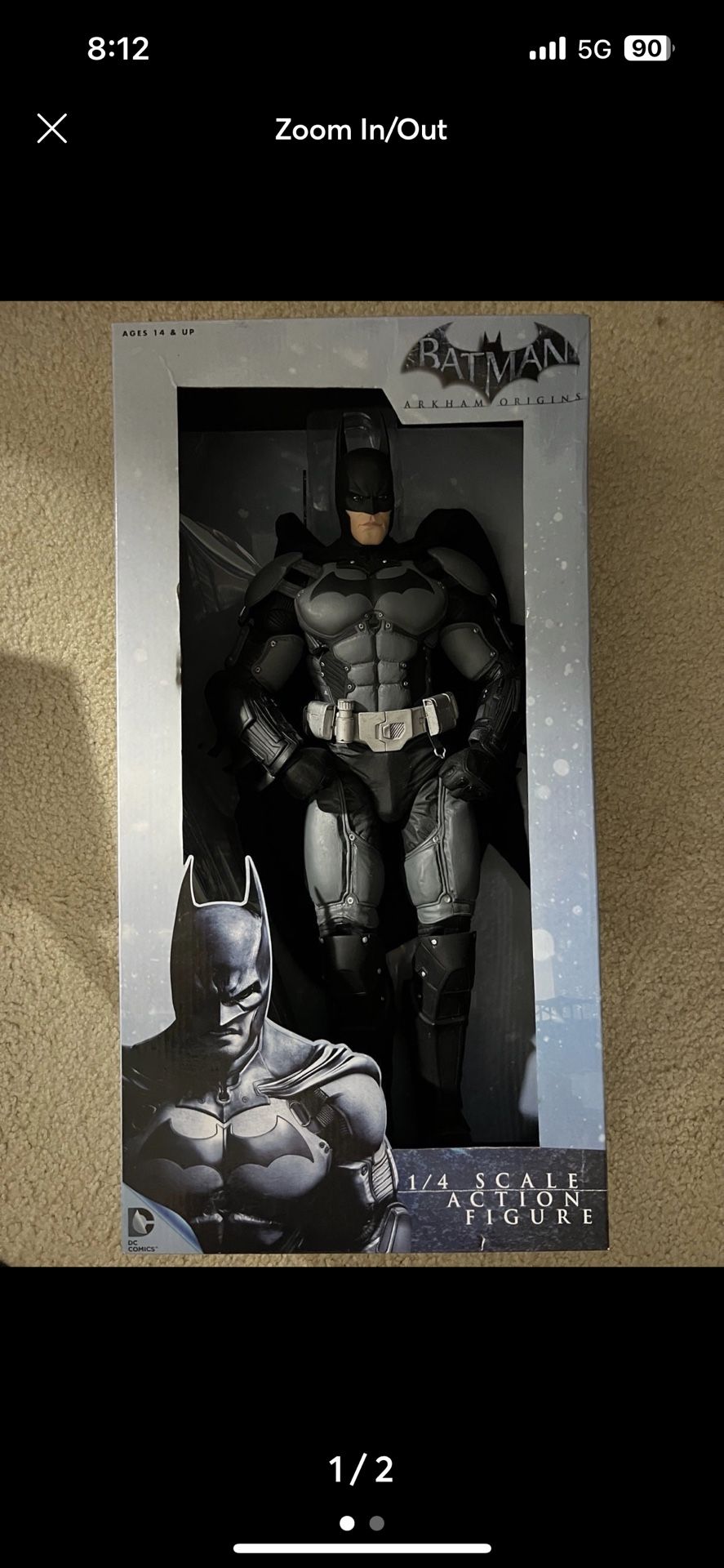 Neca Batman Arkham origins 18” 1/4 scale figure