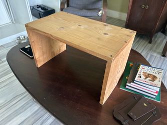 Wood Printer/Monitor Stand