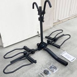 $99 (New in box) Heavy Duty 2-Bike Rack, Wobble Free Tilting Electric Bicycle Carrier 160lbs Capacity, 2” Hitch