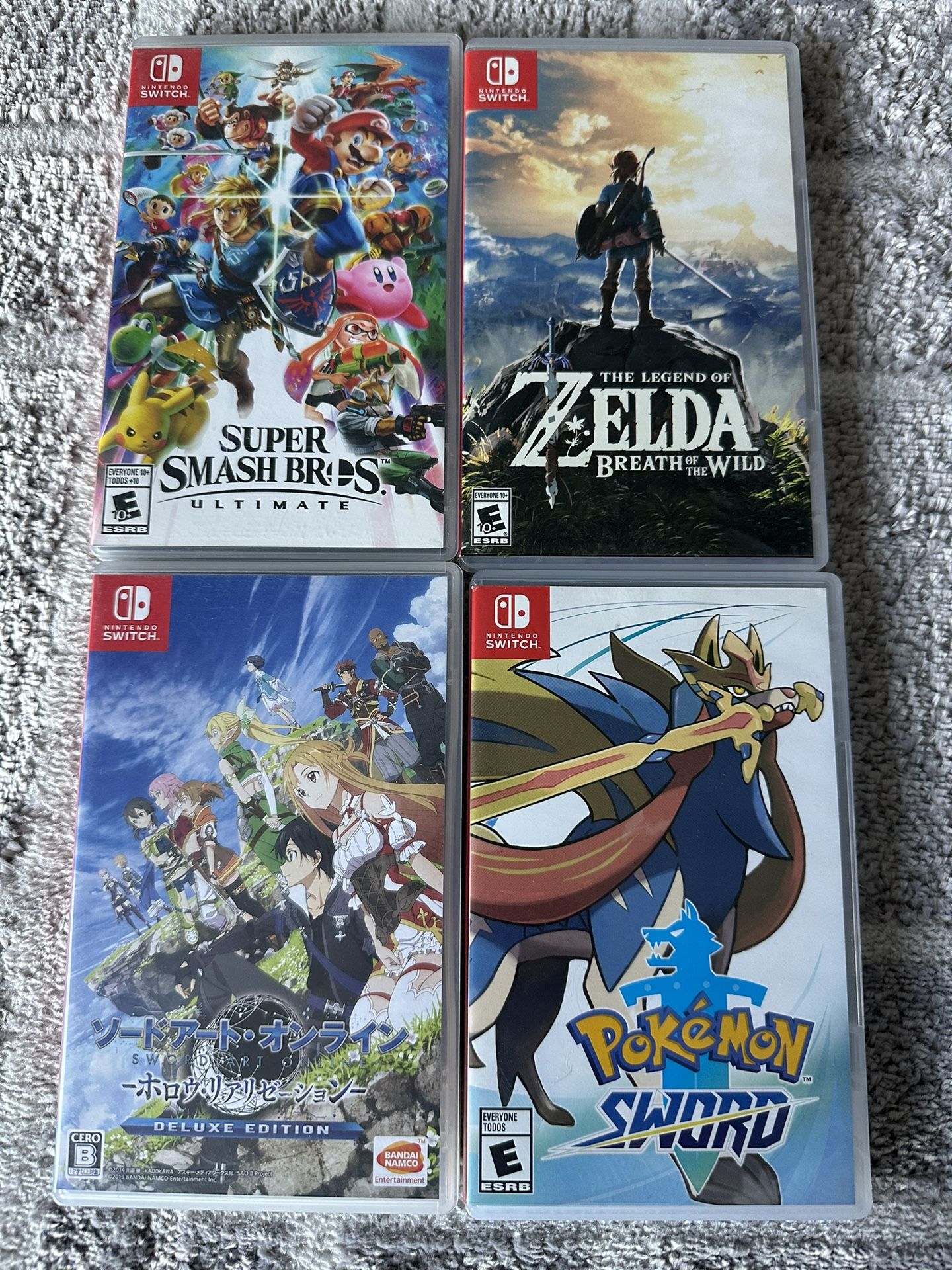 Nintendo Switch Games - Super Smash Brothers, Pokémon, Zelda