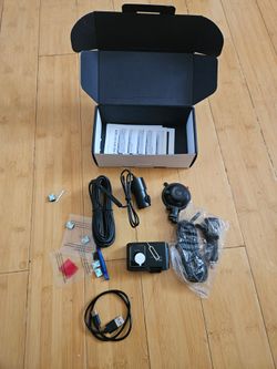 Dash camera front and rear four k.Duel, channel five gigahertz wi five sixty four gigabyte card app control loop recording night vision