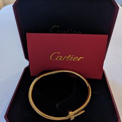 Vintage Cartier 18k Yellow Gold Nail Bracelet