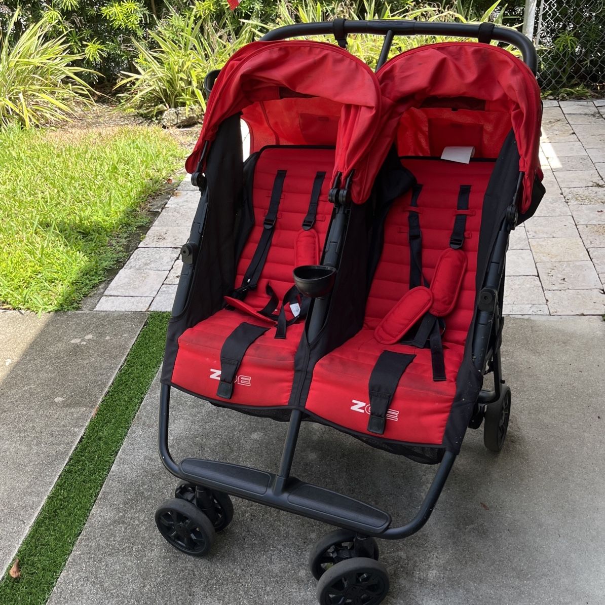 Zoe Double Stroller Red Zoe Double For Sale In Miami, FL OfferUp