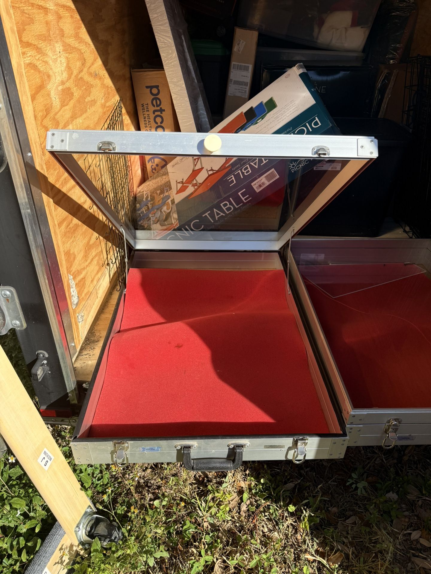 5 Glass Top Display Cases