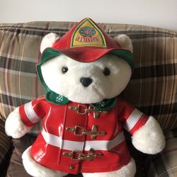 Marshall Fields Santa bear Fireman 