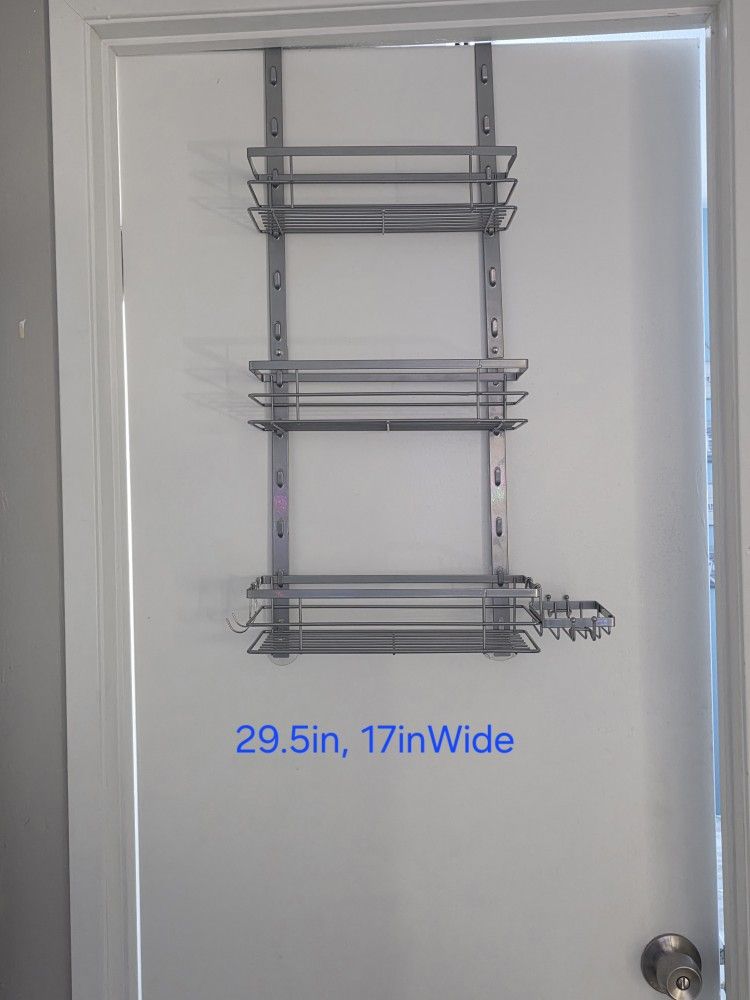 Over The Door Storage Rack, Gray