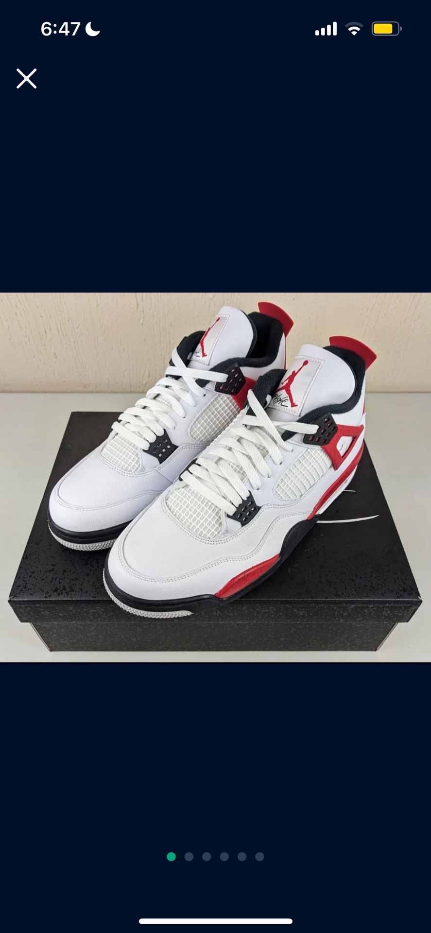 Jordan 4 Retro Red Cement(✅ Brand New✅)