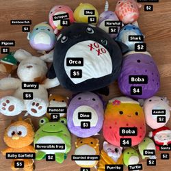 Squishmellows And Other Stuffed Animals