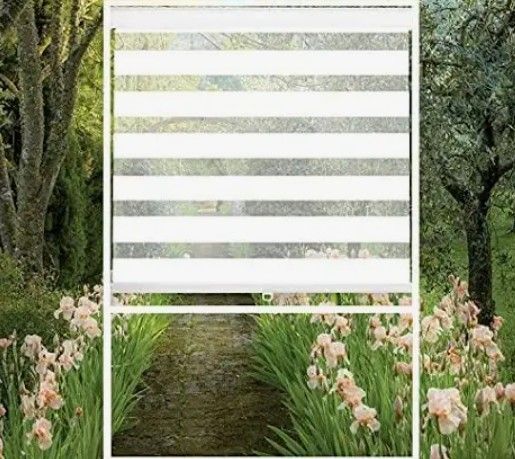 Aosky Cordless Zebra Shades 42×72 White