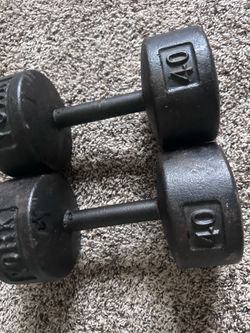 40 lbs York Dumbbells