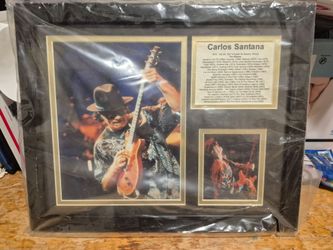 Carlos Santana Framed Photo Collage